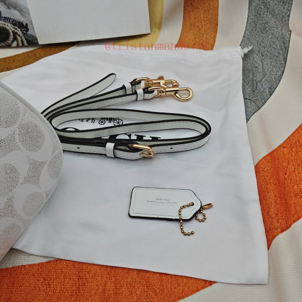 coach Teri Shoulder Bag In Signature Canvas white - Picture 13 of 14